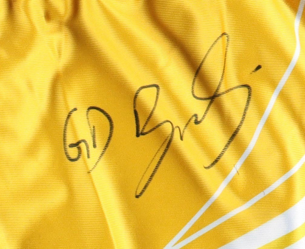 Gilbert Burns Signed Custom Fight Shorts (Beckett Witnessed)