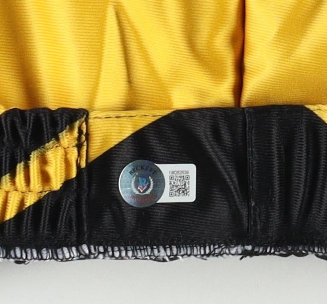 Gilbert Burns Signed Custom Fight Shorts (Beckett Witnessed)