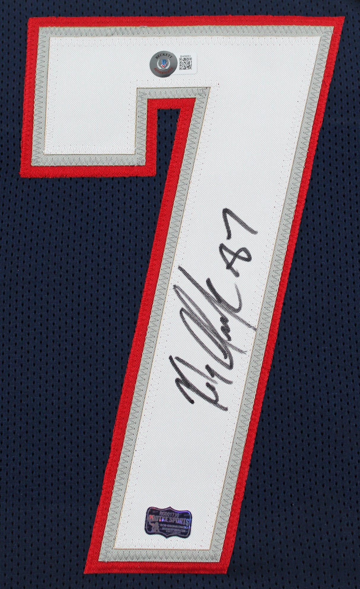 Rob Gronkowski Authentic Signed Navy Blue Pro Style Framed Jersey BAS Witnessed