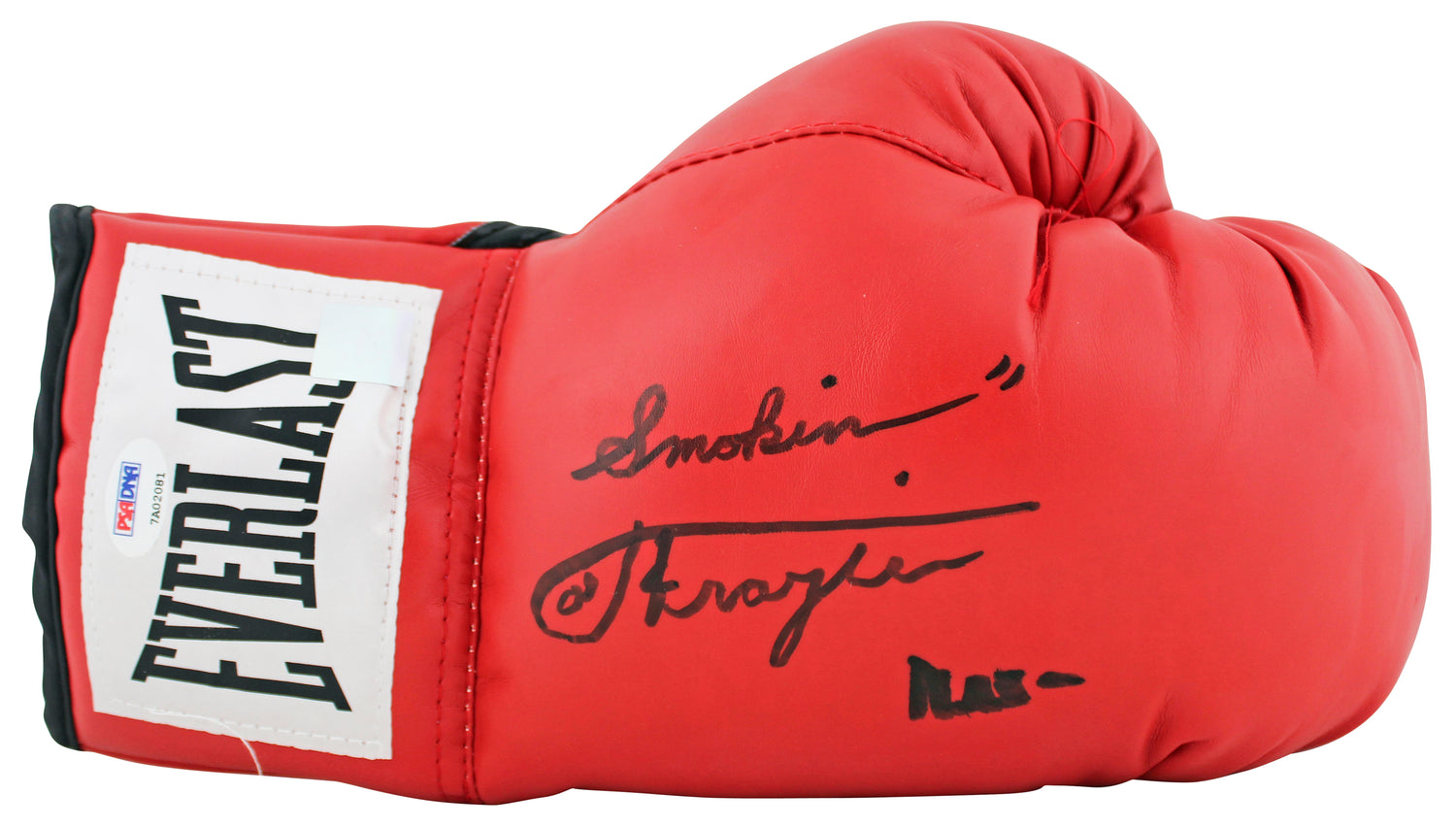 Muhammad Ali & Joe Frazier Signed Red Everlast Boxing Glove PSA/DNA #7A02081