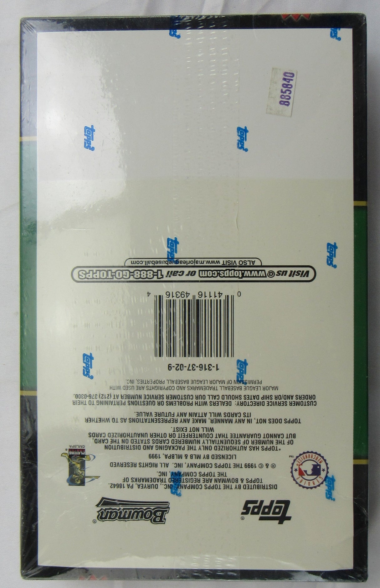 1999 Bowman Baseball Series 2 Sealed Wax Box