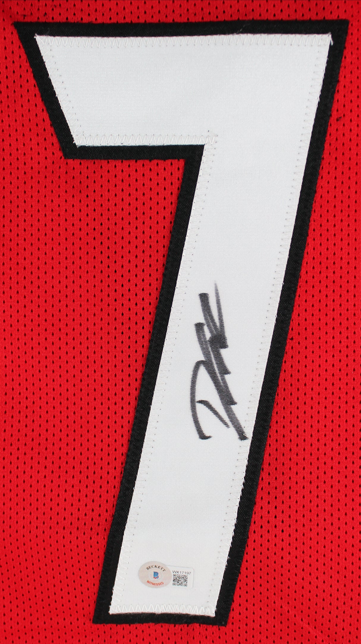 D'Andre Swift Authentic Signed Red Pro Style Jersey Autographed BAS Witnessed