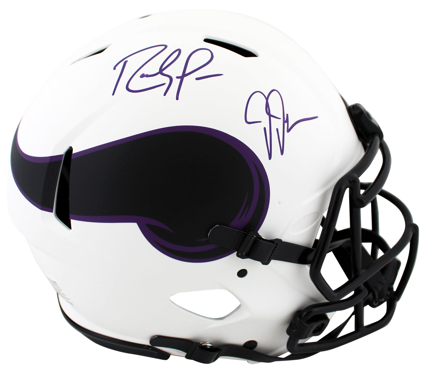 Vikings Randy Moss & Justin Jefferson Signed Lunar F/S Speed Proline Helmet BAS