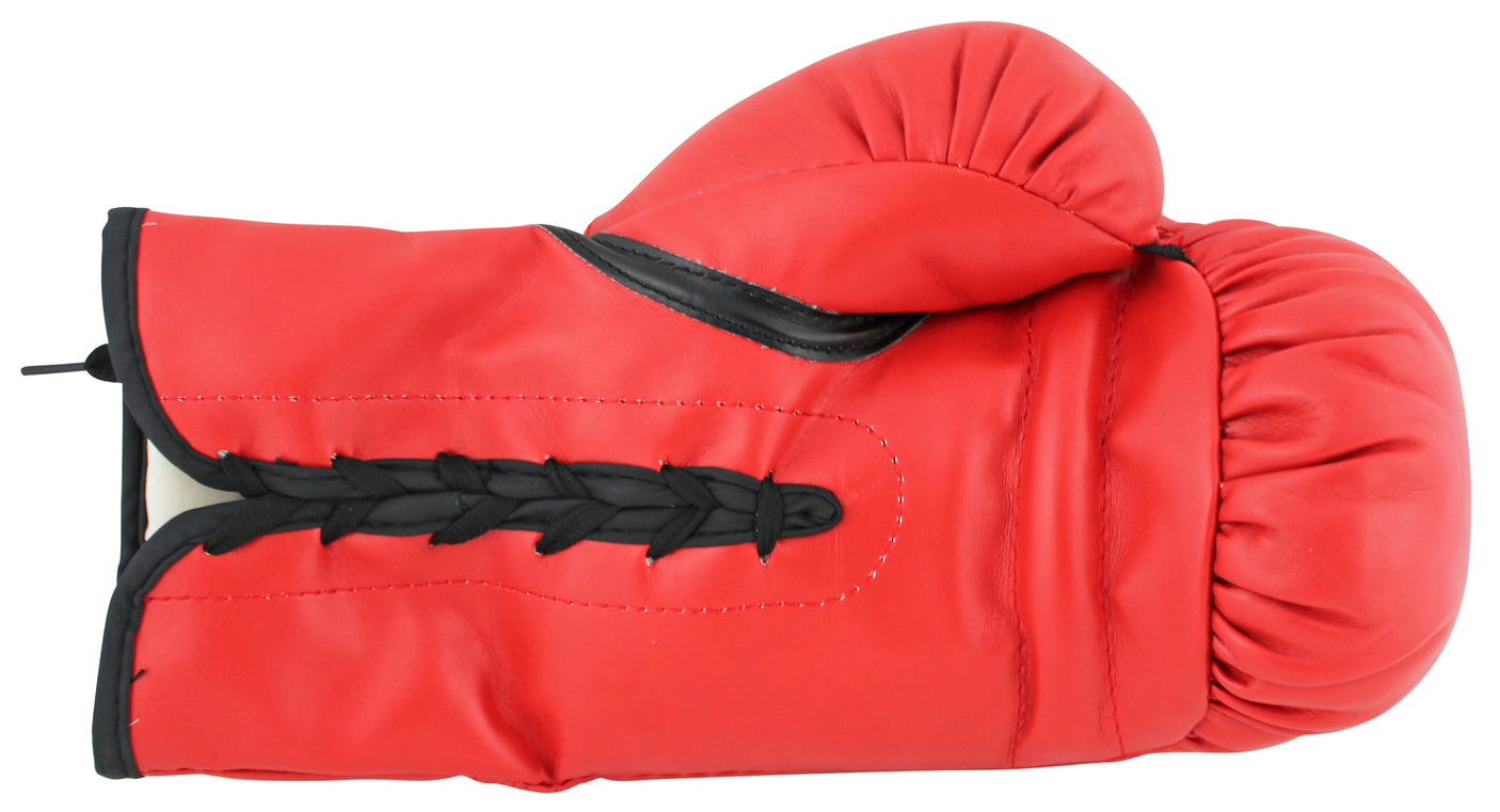 Muhammad Ali & Joe Frazier Signed Red Everlast Boxing Glove PSA/DNA #7A02078