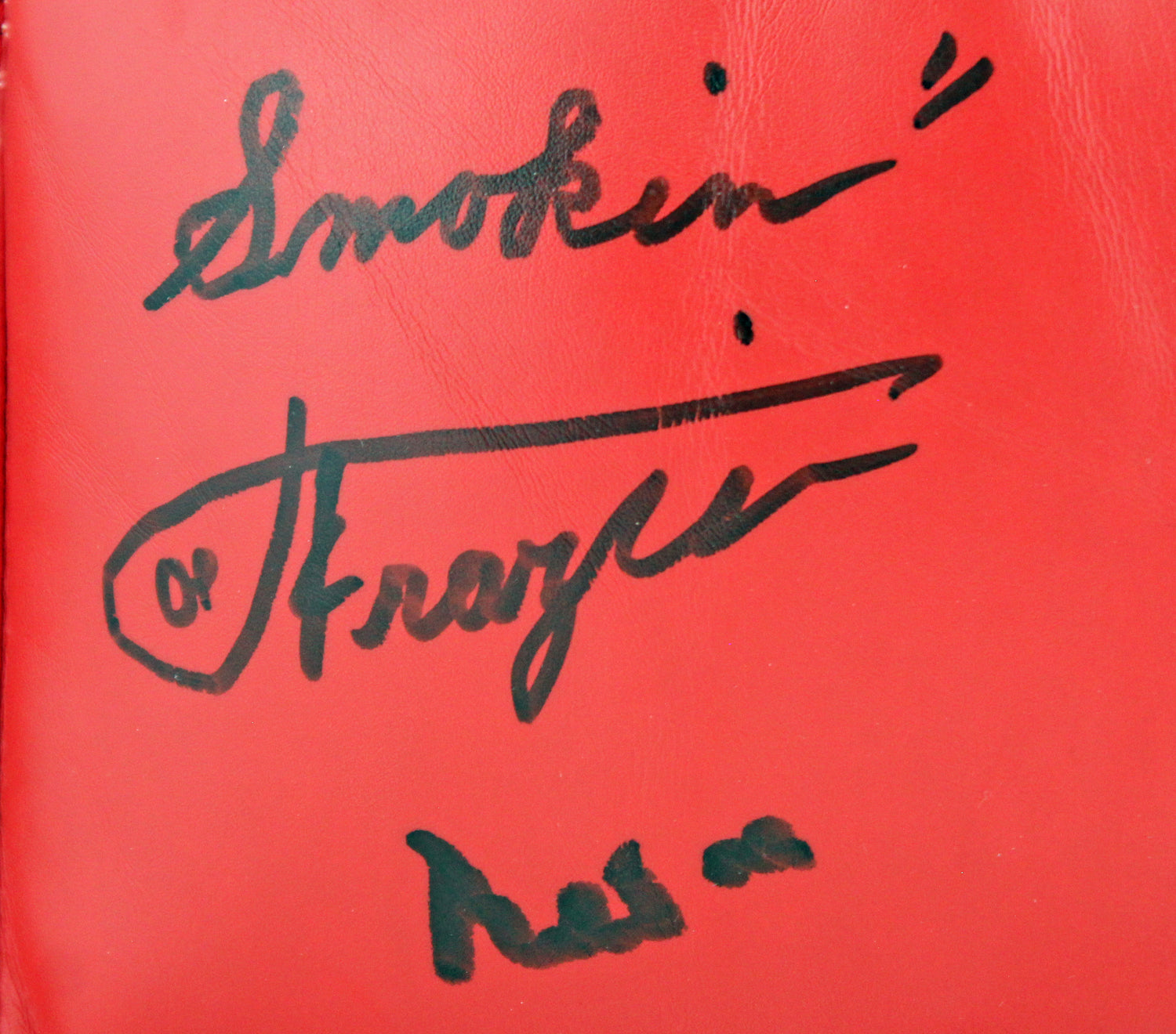 Muhammad Ali & Joe Frazier Signed Red Everlast Boxing Glove PSA/DNA #7A02073