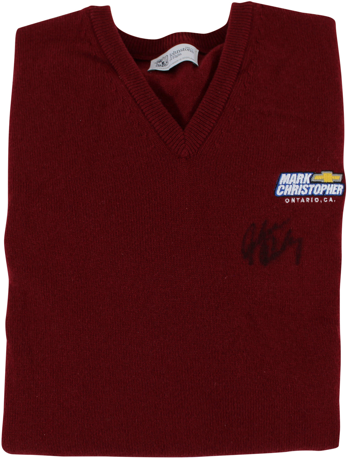 John Daly Signed Match Worn Johnstons of Elgin Cashmere Sweater BAS #BH00317