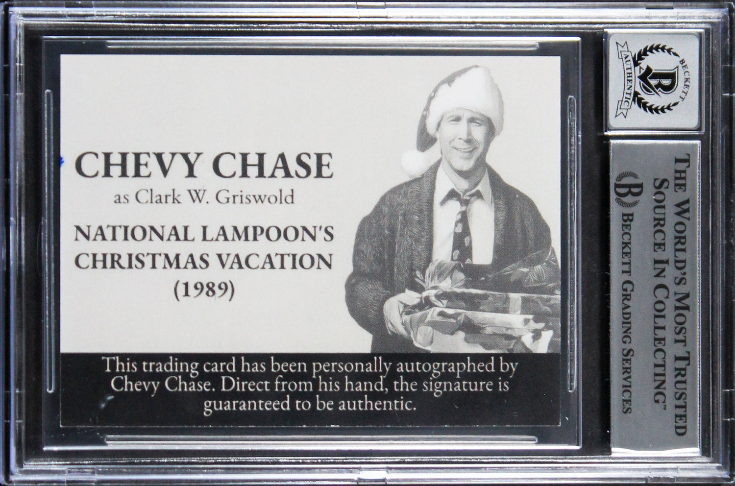 Chase & D'Angelo Christmas Vacation Signed Custom Trading Card Auto 10! BAS Slab