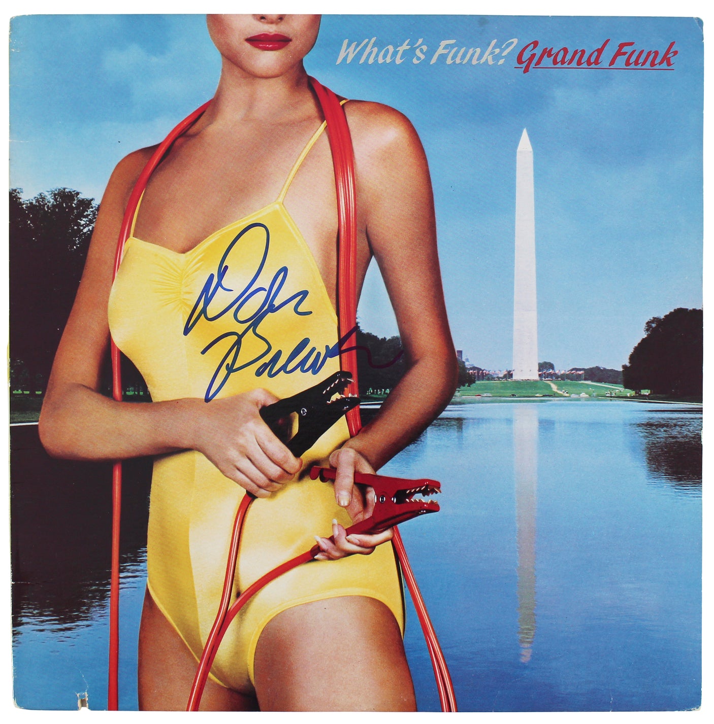 Don Brewer Grand Funk Authentic Signed What's Funk? Album Cover BAS #BG82241