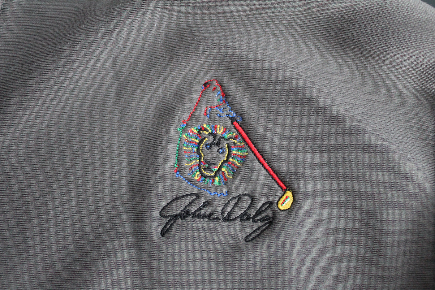 John Daly Signed Match Worn Dark Gray Etonic Quarter Zip Shirt BAS #BH00326