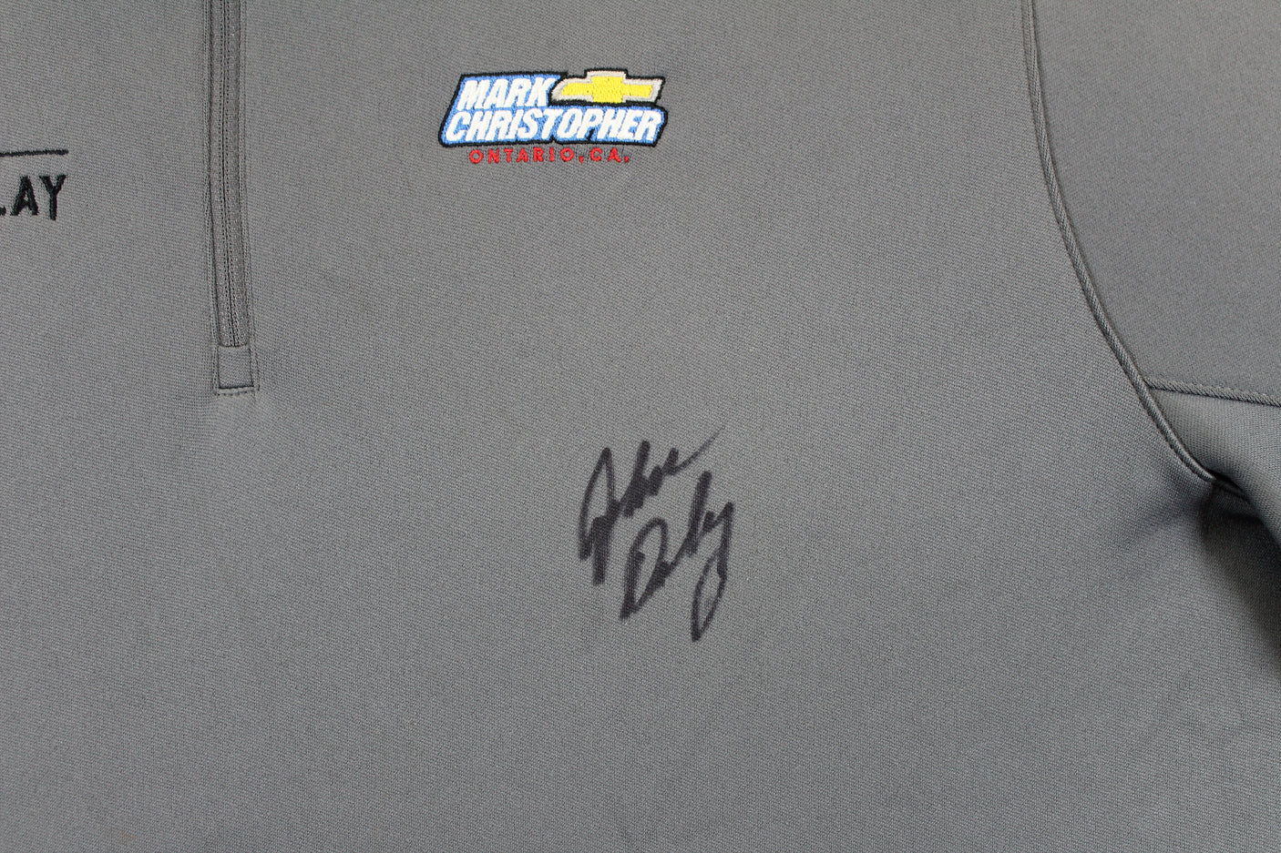 John Daly Signed Match Worn Dark Gray Nike Golf Quarter Zip Shirt BAS #BH00329