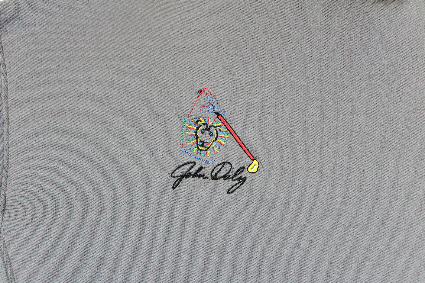 John Daly Signed Match Worn Dark Gray Nike Golf Quarter Zip Shirt BAS #BH00329