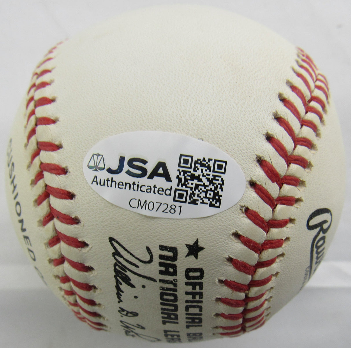 Ron Gant +1 Signed Auto Rawlings Baseball JSA CM07281
