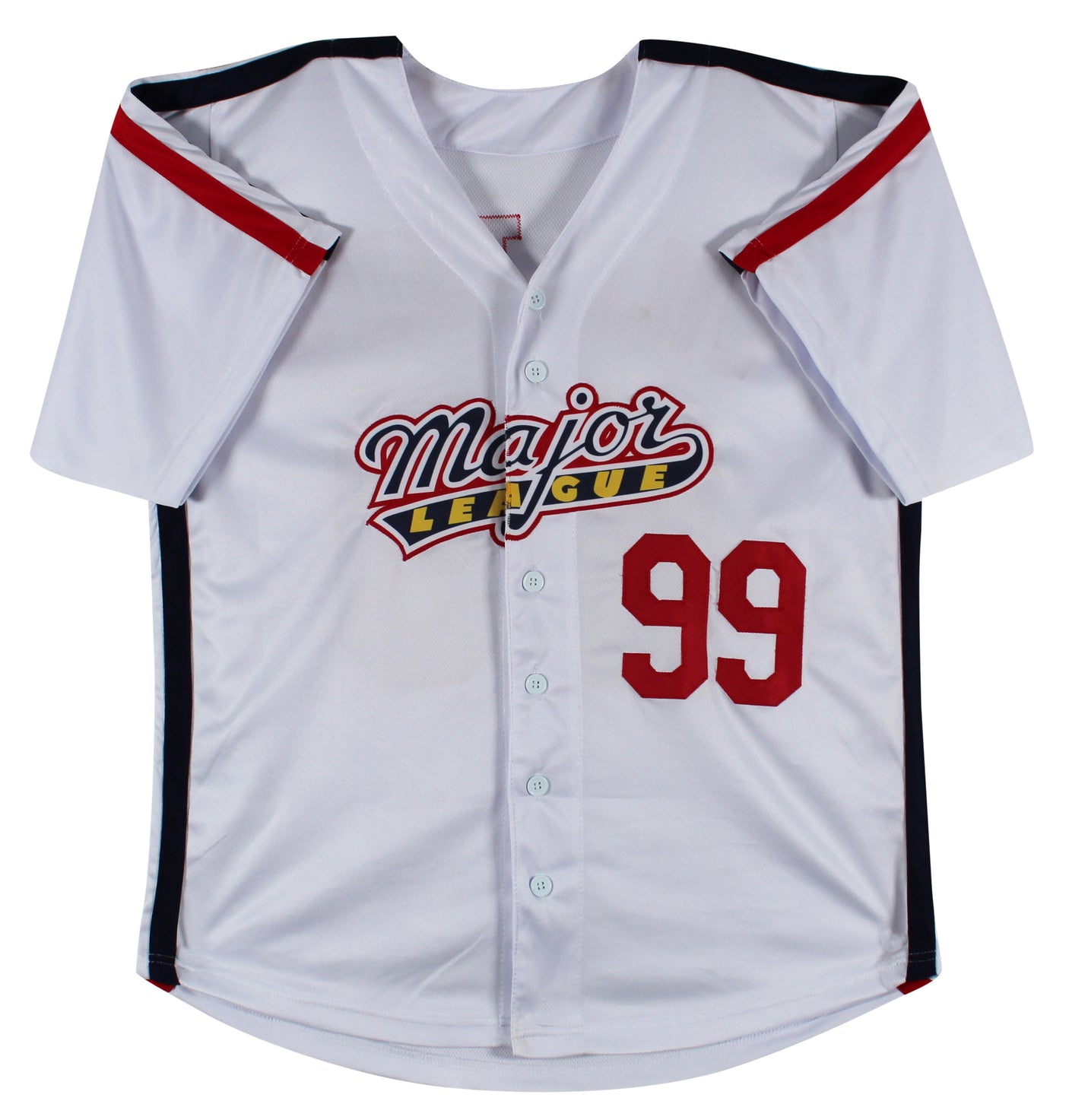 Charlie Sheen Major League Signed White Wild Thing Pro Style Jersey BAS