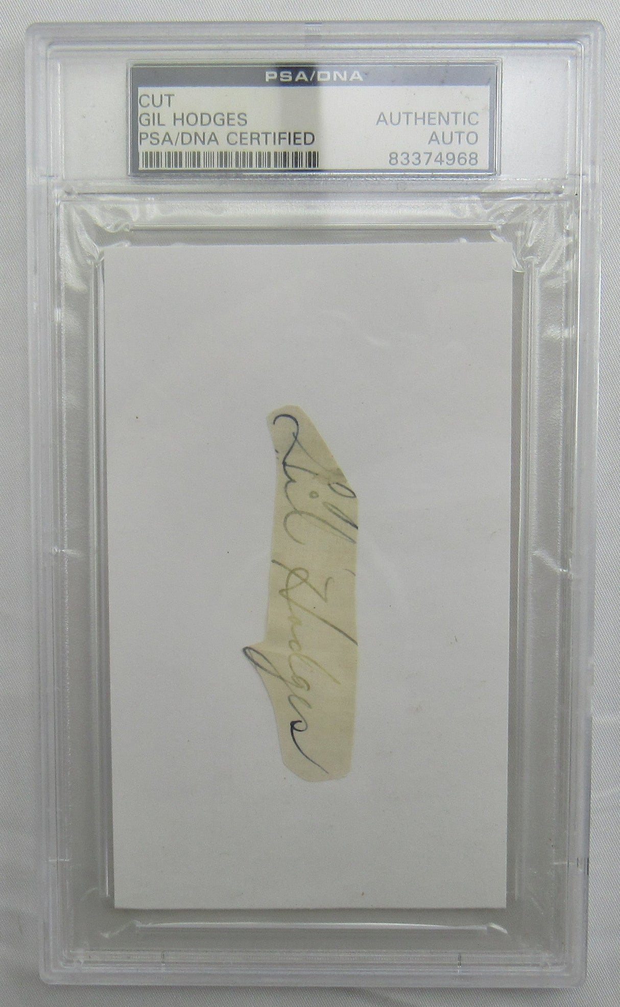 Gil Hodges Cut Signed Auto PSA/DNA Encapsulated VII