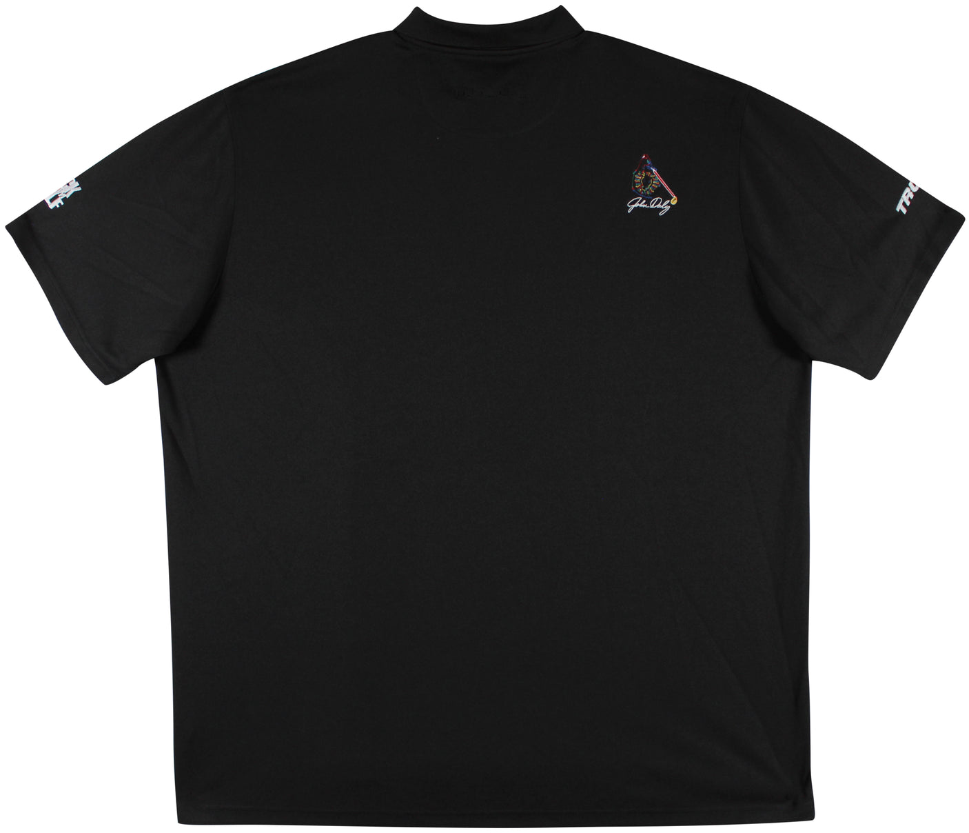 John Daly Signed Match Worn Black Folds Of Honor Loudmouth Polo Shirt BAS