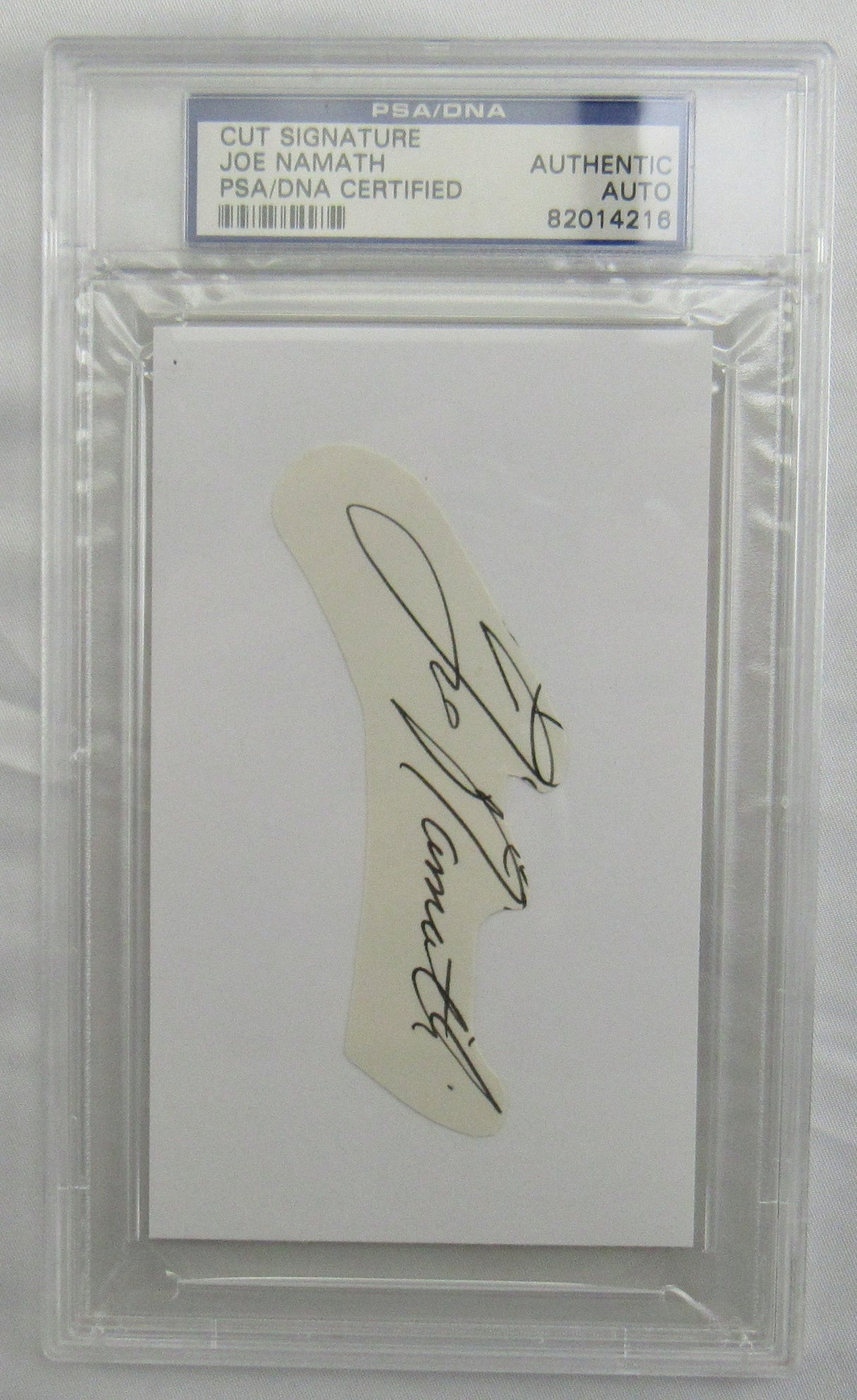 Joe Namath Cut Signed Auto PSA/DNA Encapsulated XIV