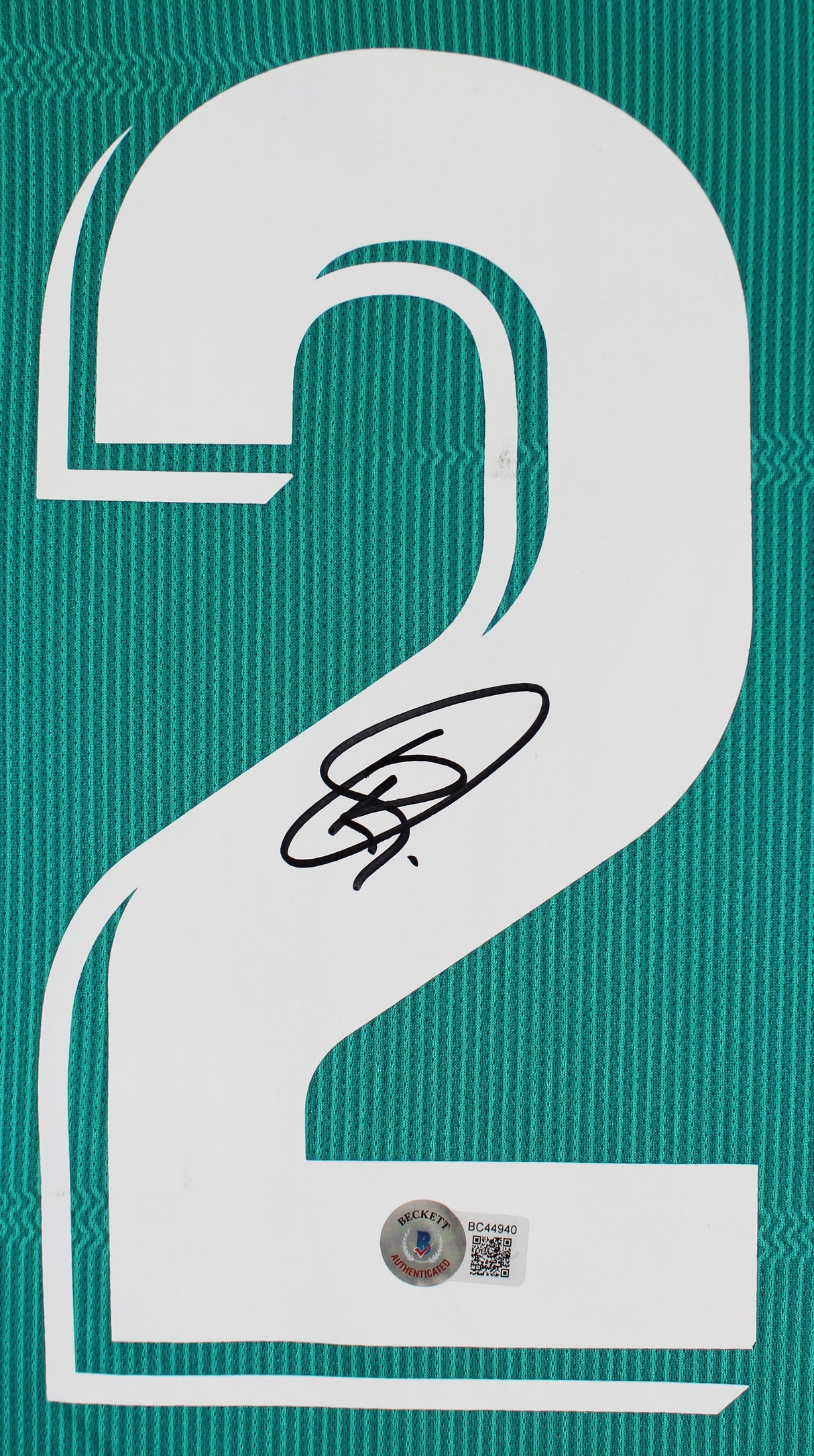 Real Madrid Vincius Vin Jr. Authentic Signed Teal Adidas Jersey Autographed BAS