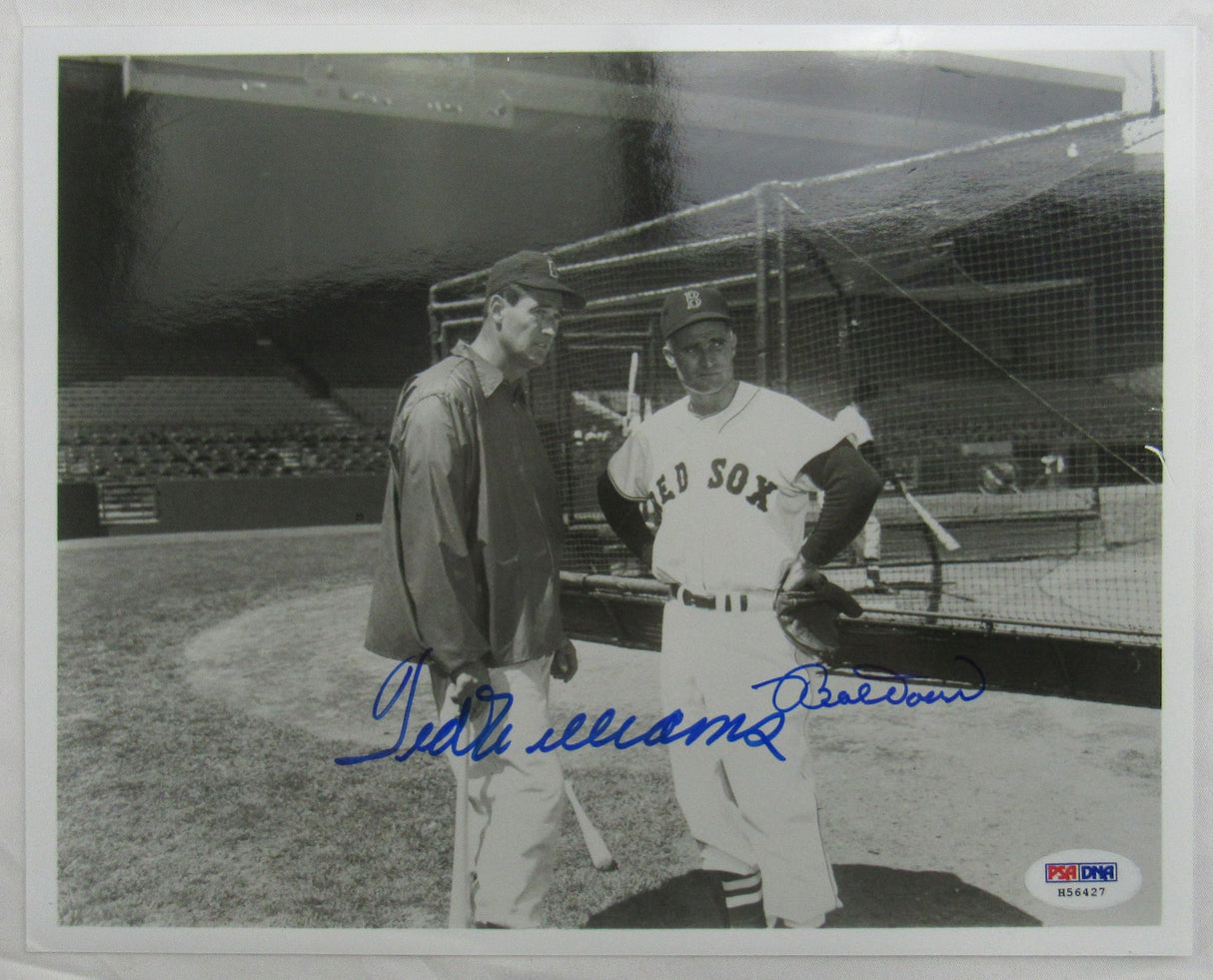 Ted Williams Bobby Doerr Signed Auto 8x10 PSA/DNA LOA H56427