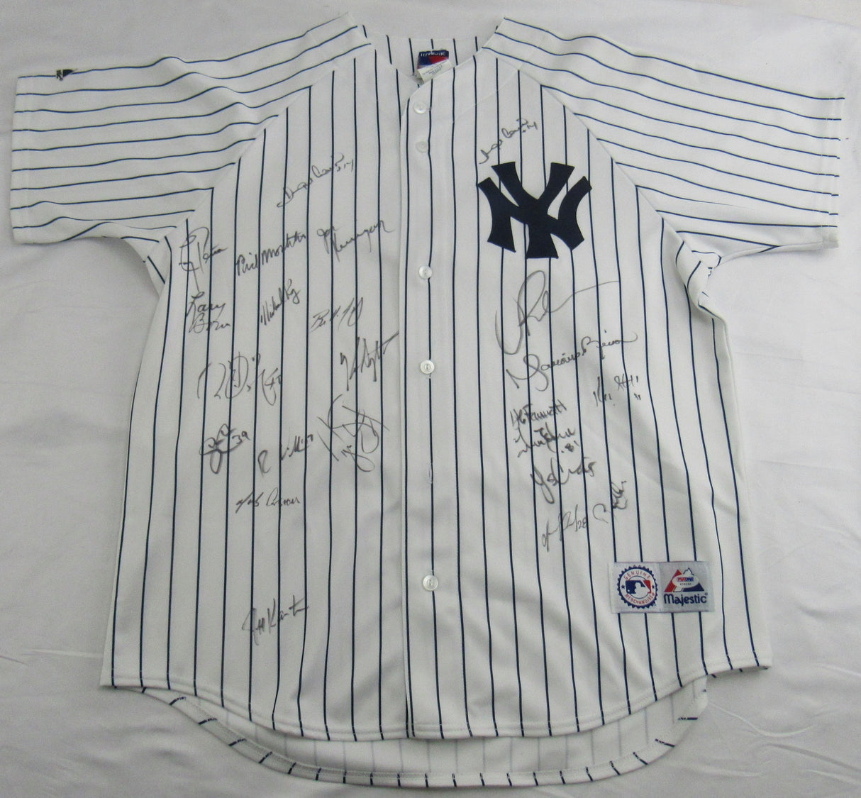 Alex Rodriguez Mariano Rivera Melky Cabrera +20 Signed Auto Yankees Jersey PSA/DNA LOA K76232