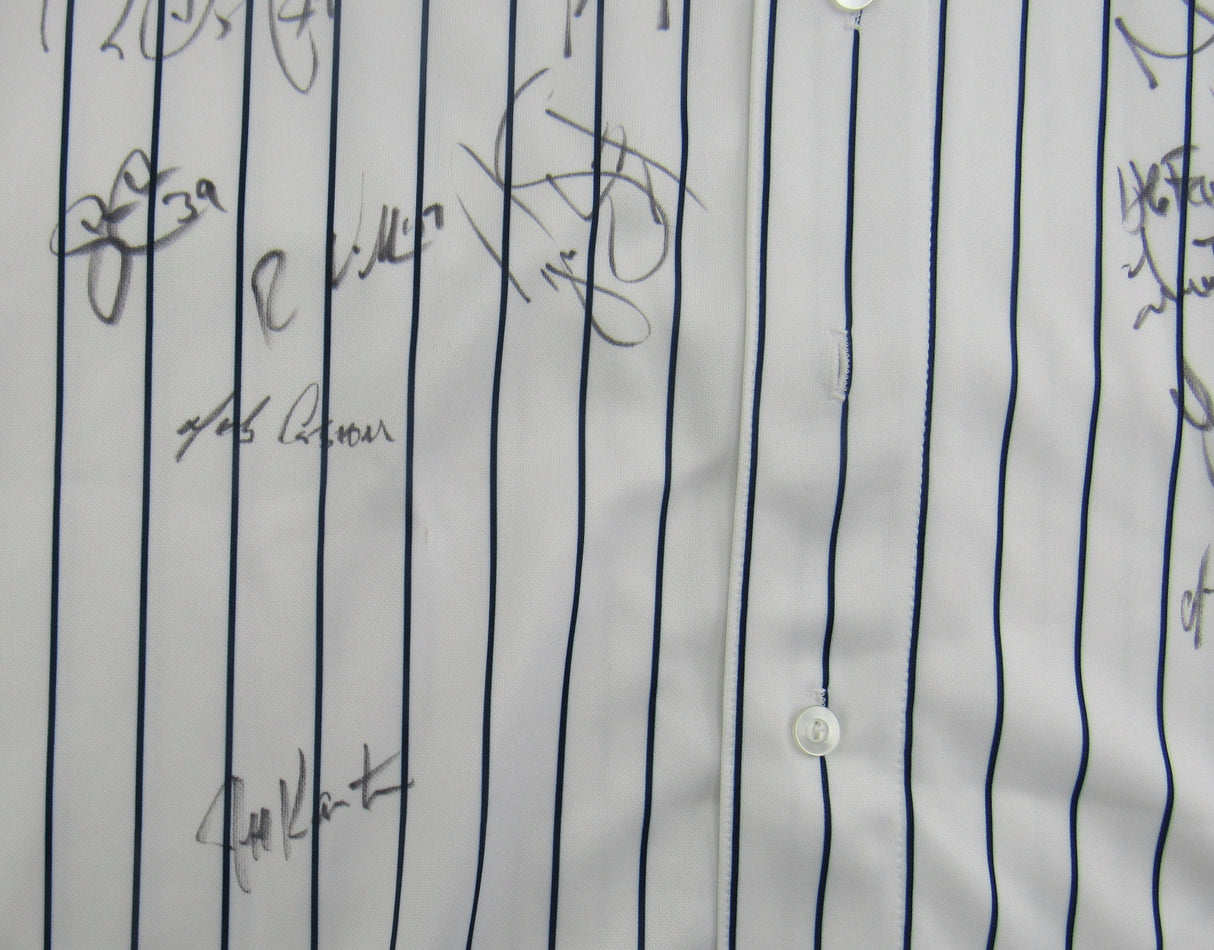 Alex Rodriguez Mariano Rivera Melky Cabrera +20 Signed Auto Yankees Jersey PSA/DNA LOA K76232