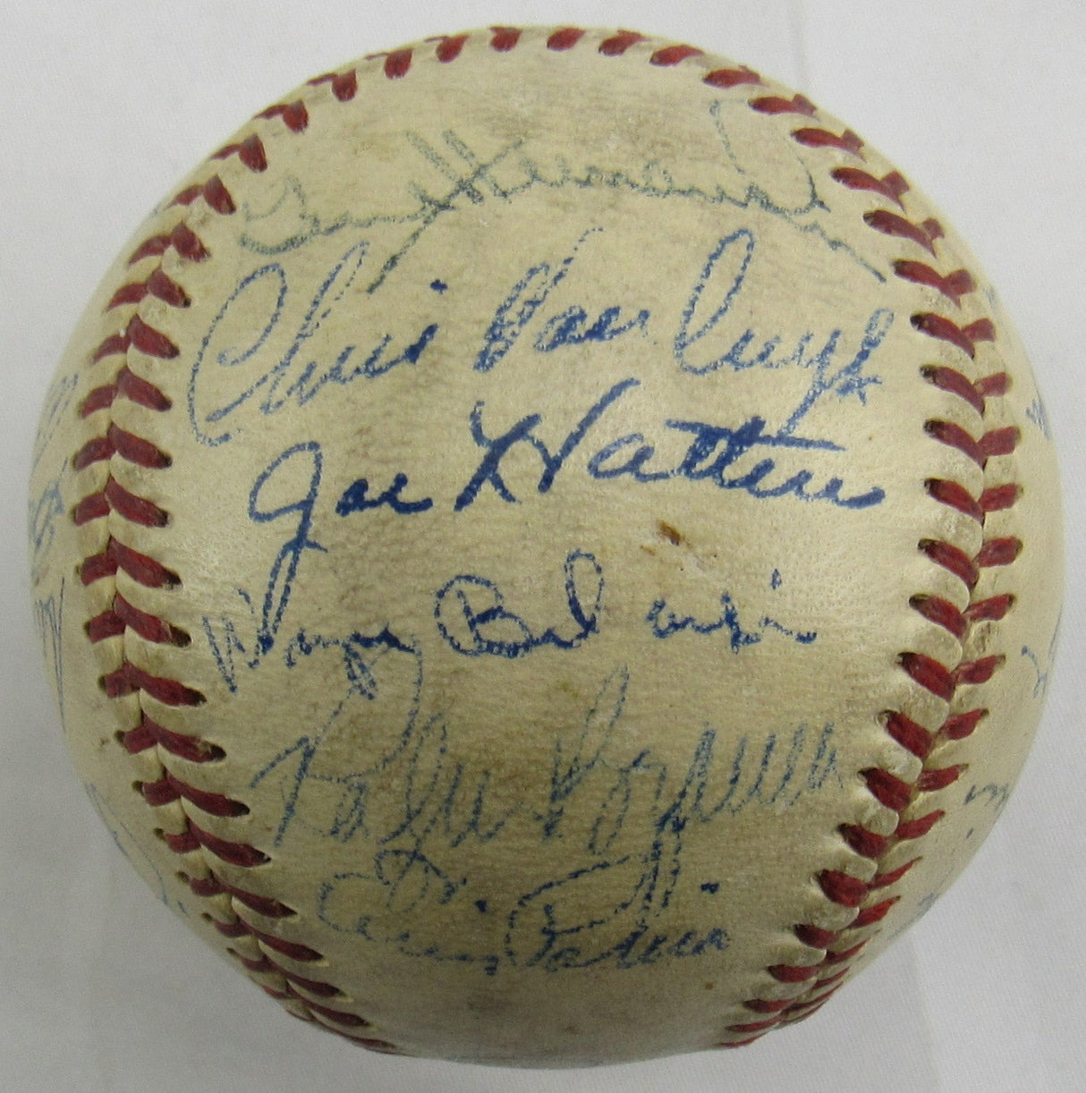 Roy Campanella Duke Snider Billy Cox +21 Signed Auto 1950 Dodgers Team Signed Baseball JSA LOA B34735