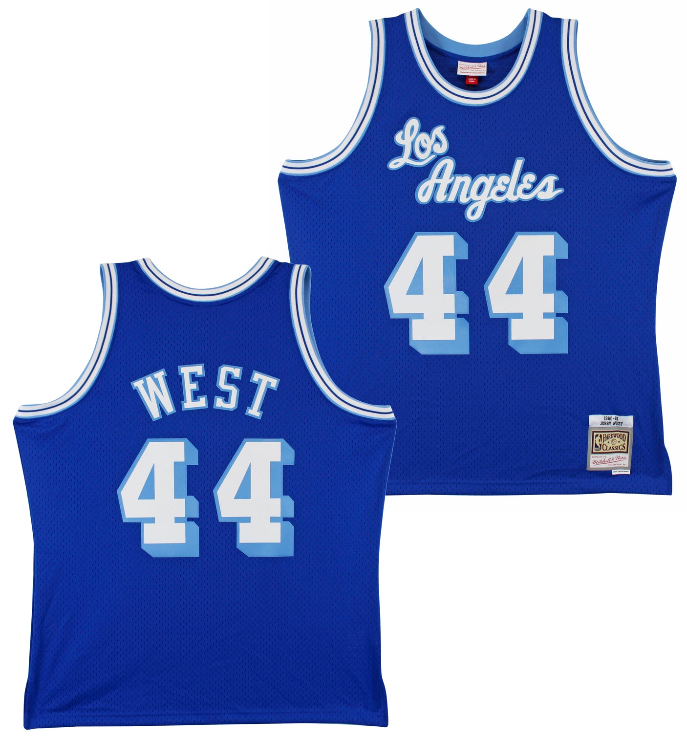 Lakers Jerry West Blue 1960-61 Mitchell & Ness HWC Swingman Jersey Un-signed