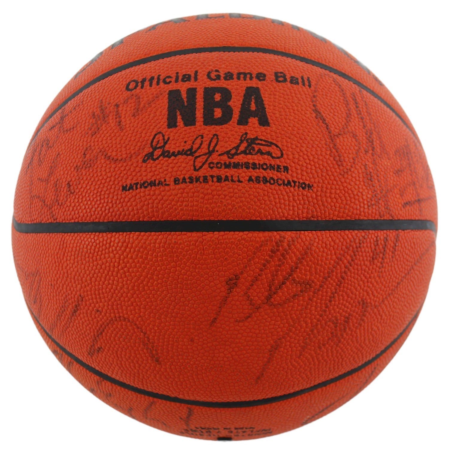 1987-88 Nuggets (12) English, Lever Signed Game Used Official NBA Basketball BAS