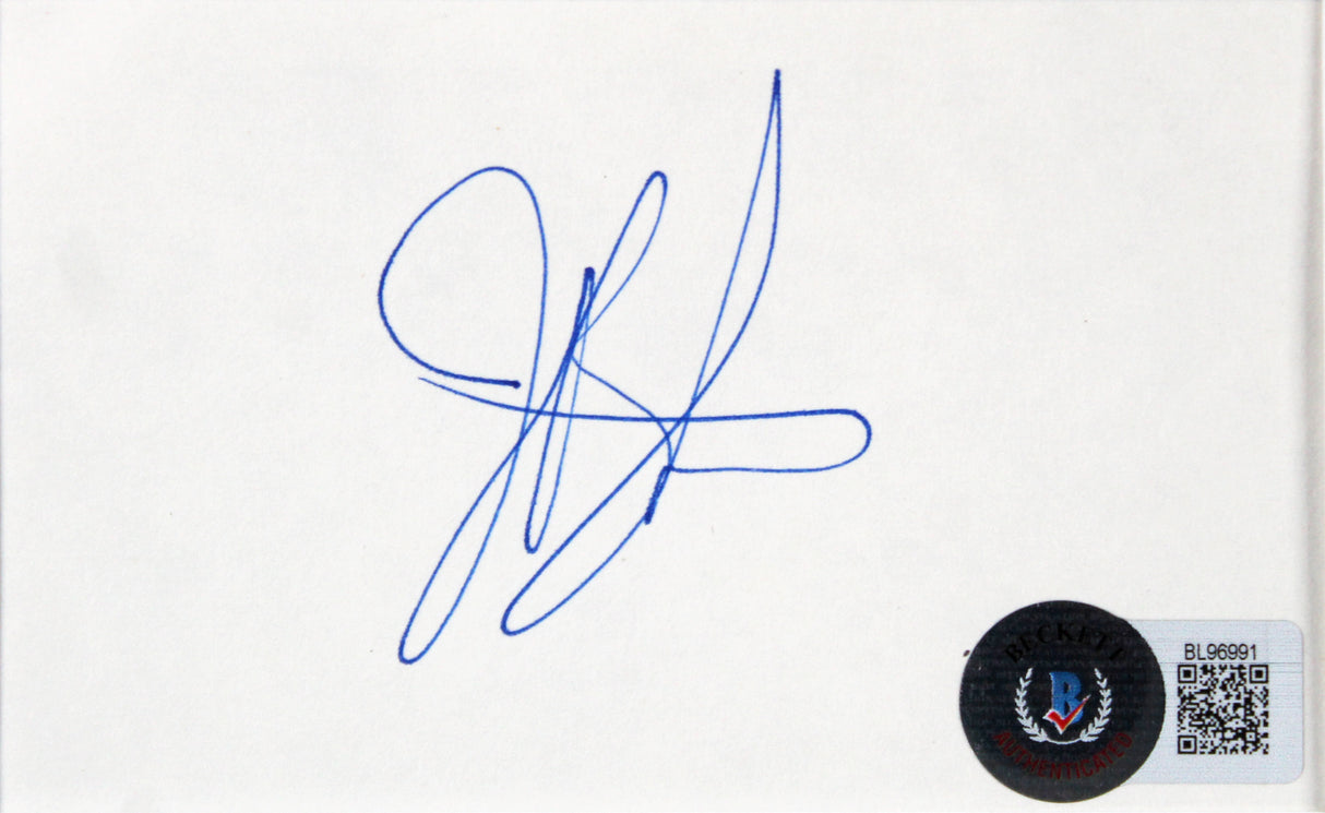 Jason Bateman & Laura Linney Ozark Signed Index Card Framed Display BAS #BL96991