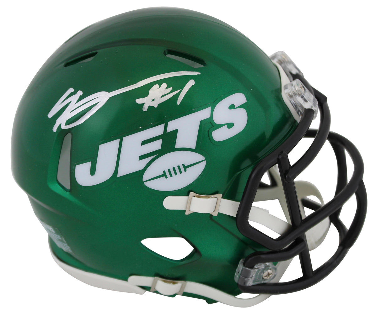 Jets Ahmad "Sauce" Gardner Signed 2019-23 Speed Mini Helmet BAS Witnessed