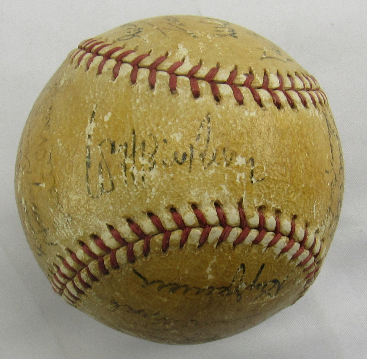 Mel Ott Carl Hubbell Travis Jackson +21 1936 Giants Team Auto Signed Baseball PSA/DNA LOA S74095
