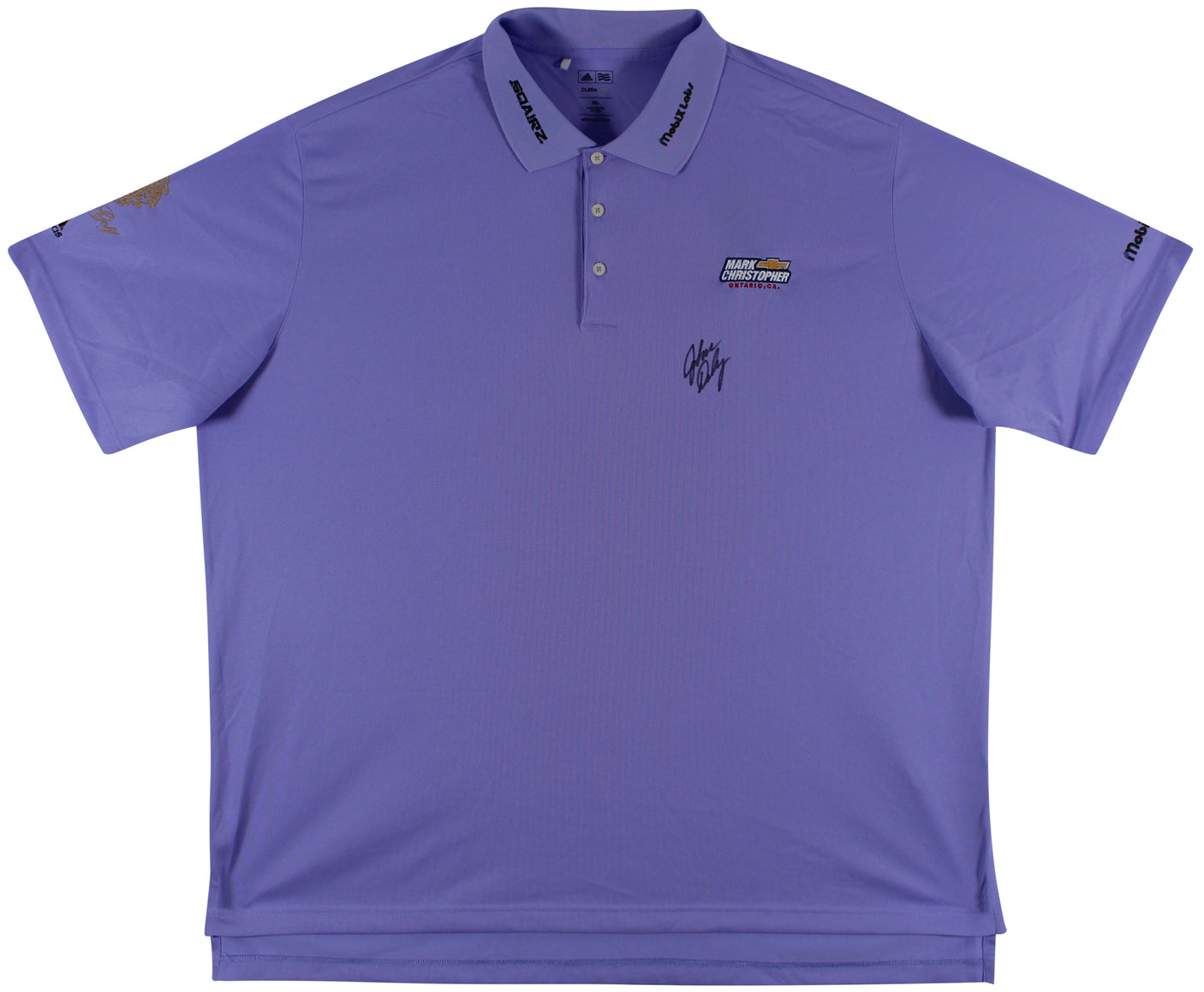 John Daly Authentic Signed Match Worn Purple Adidas Polo Shirt BAS #BH00362