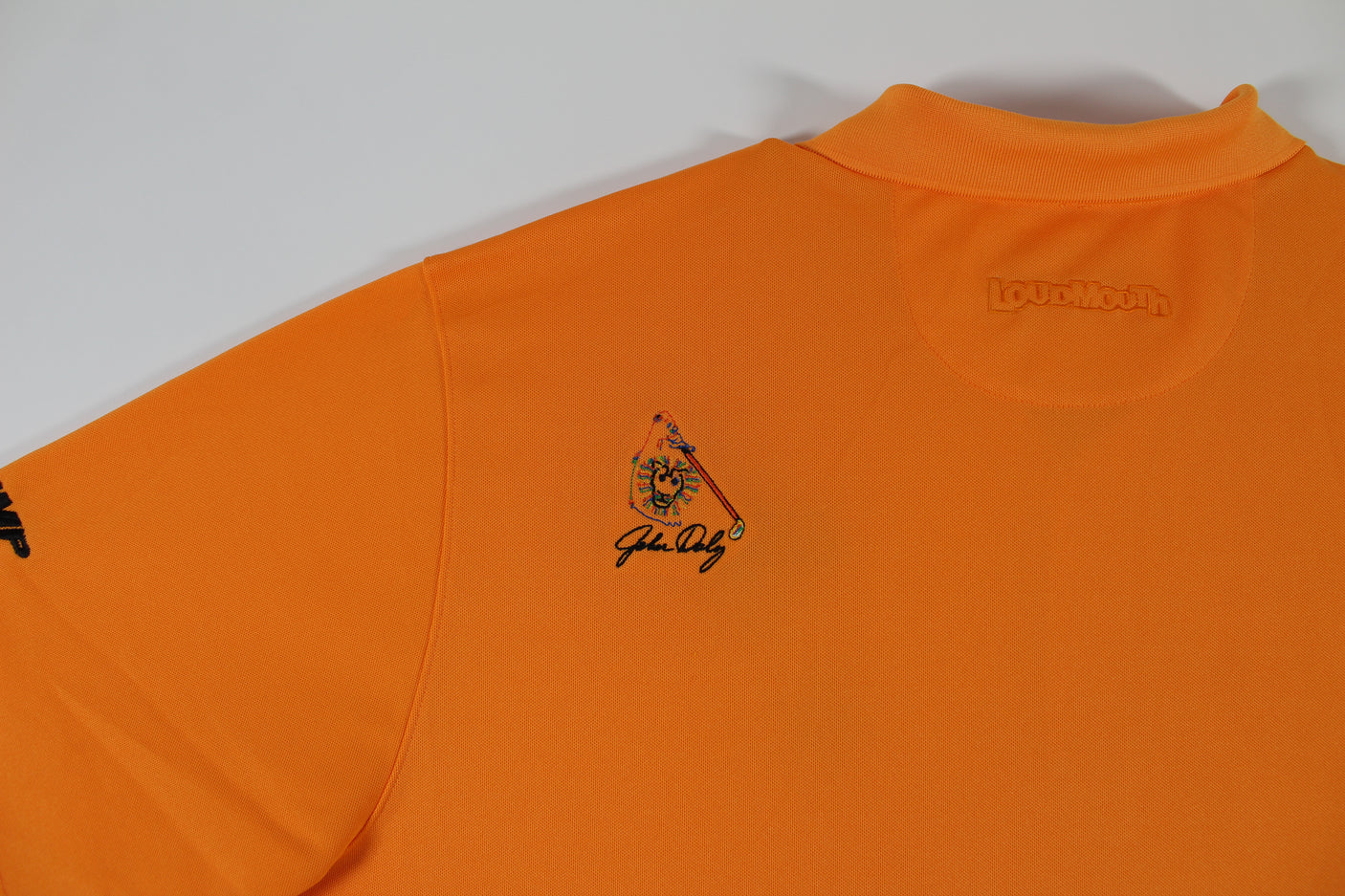 John Daly Authentic Signed Match Worn Orange Loudmouth Polo Shirt BAS #BH00360