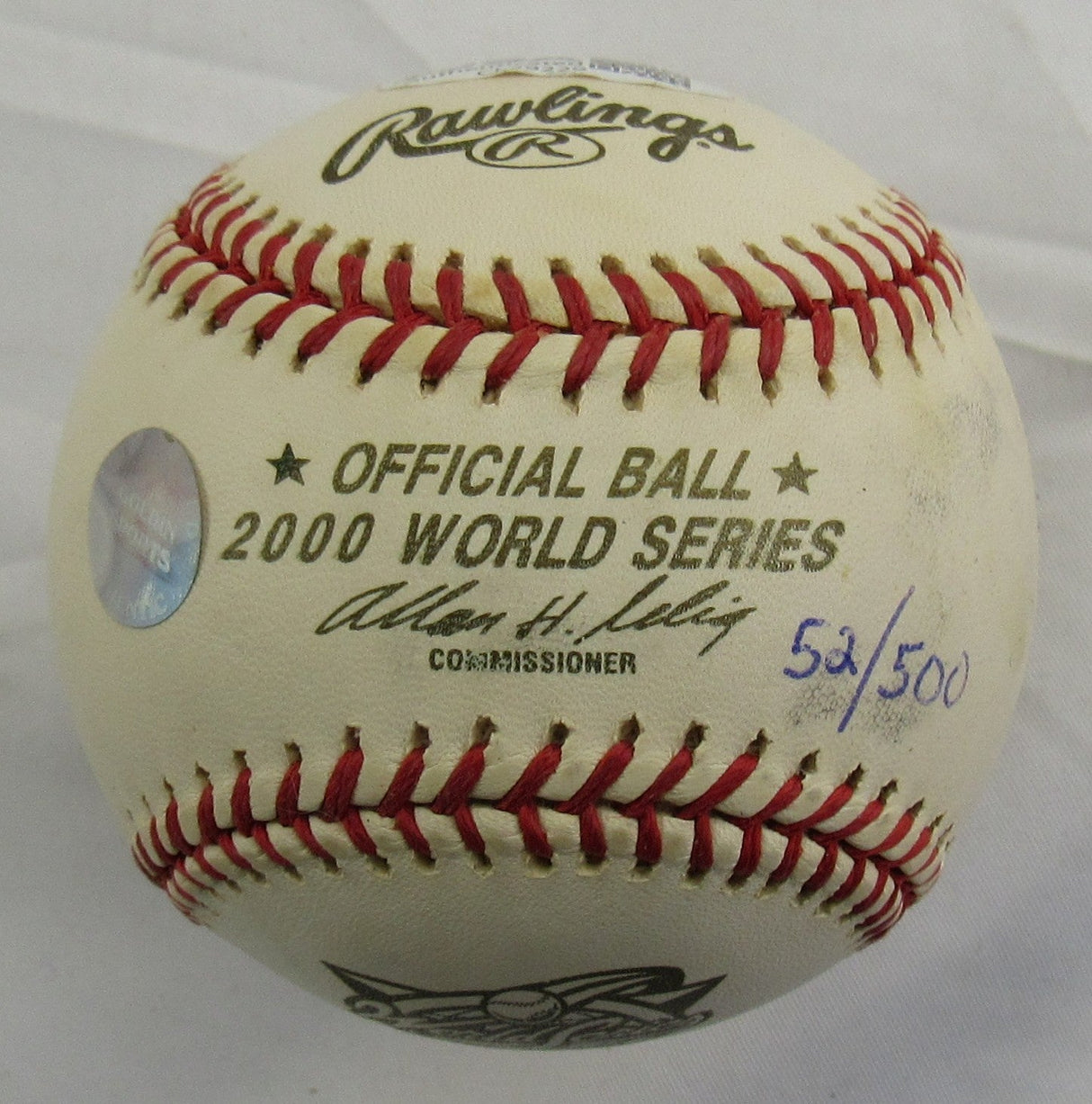 Andy Pettitte Signed 2000 World Series Logo Rawlings Baseball JSA CL29229