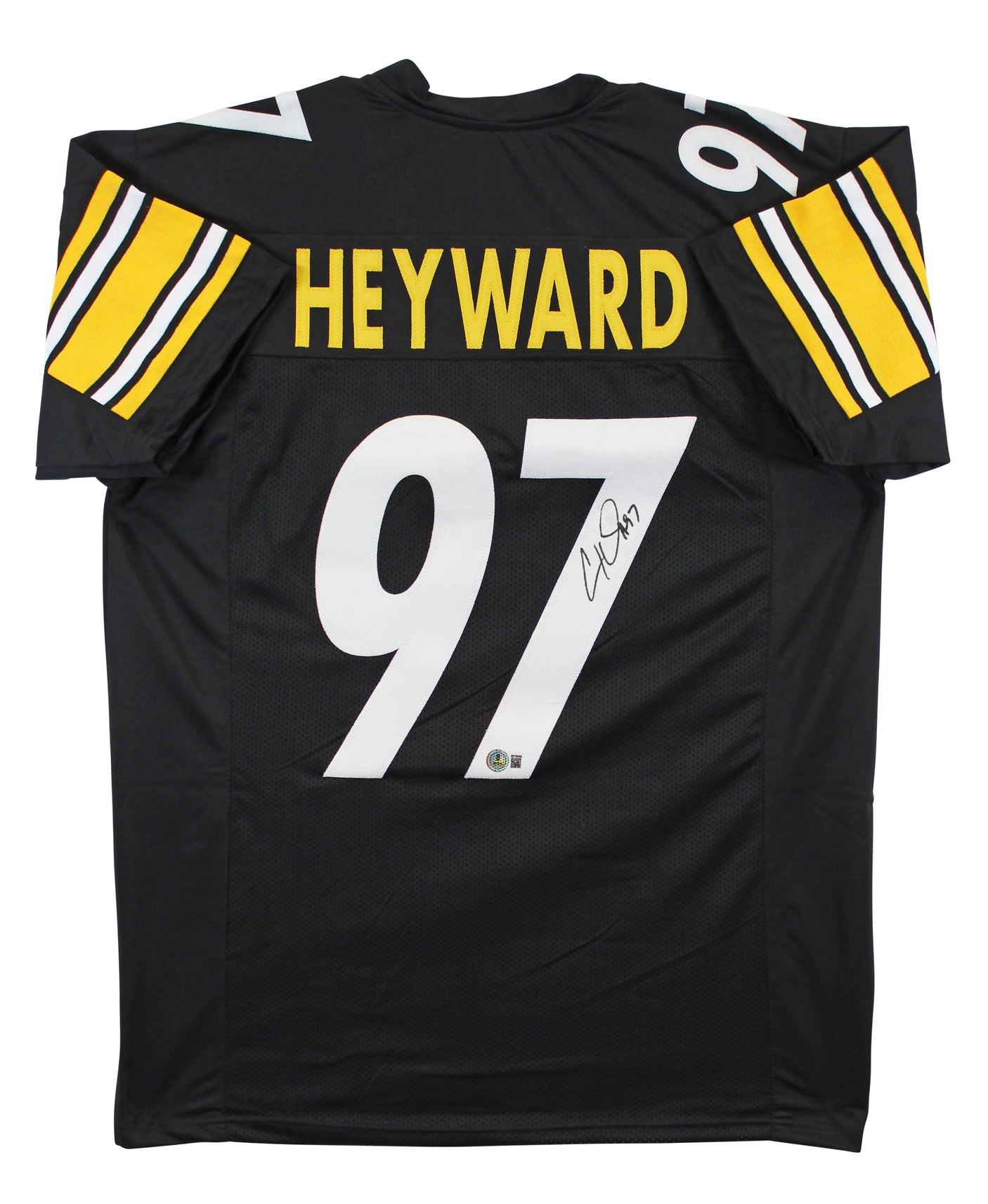Cam Heyward Authentic Signed Black Pro Style Jersey Autographed BAS Witnessed