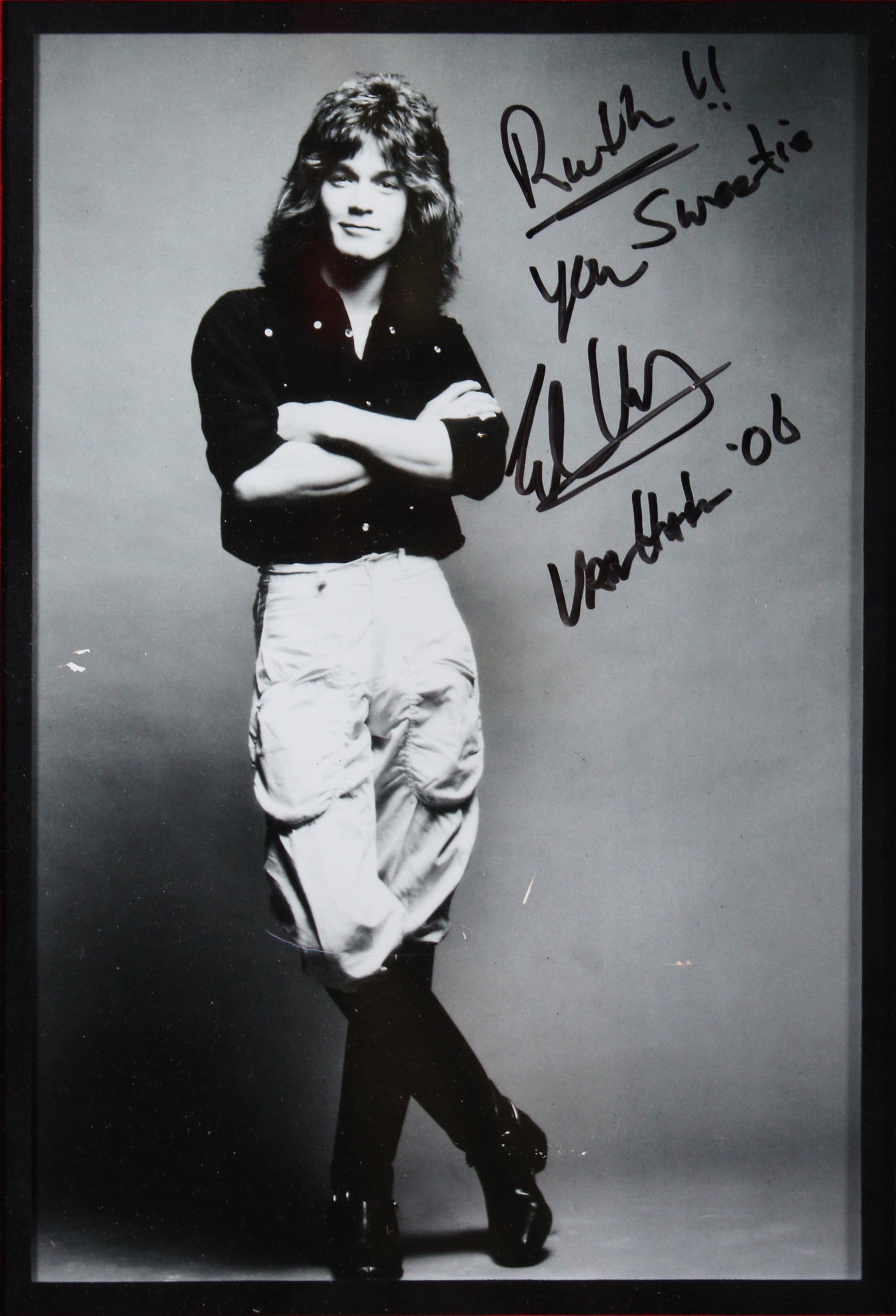 Eddie Van Halen Van Halen Authentic Signed Framed Display BAS #AE13257