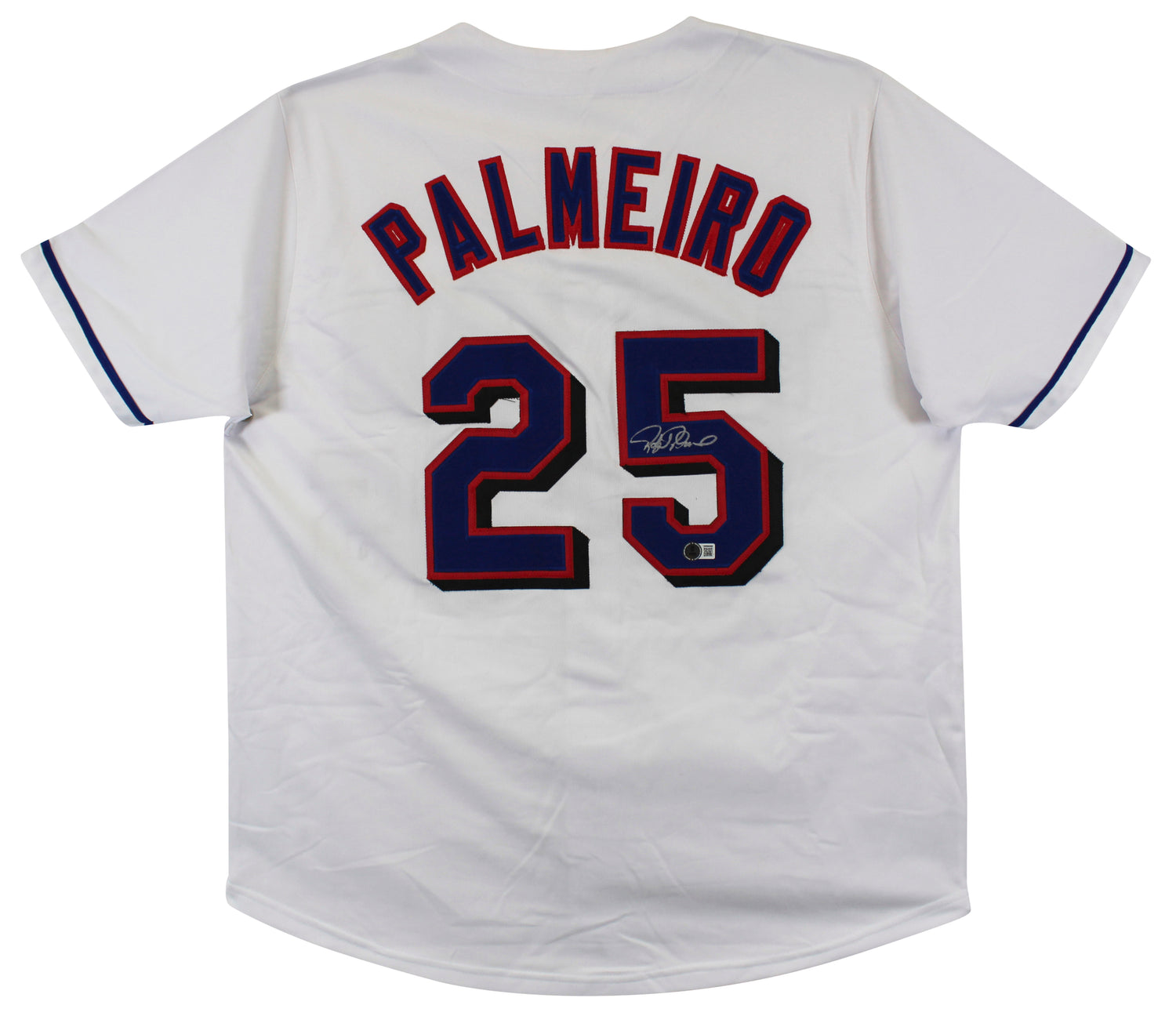 Rafael Palmeiro Authentic Signed White Pro Style Jersey BAS Witnessed