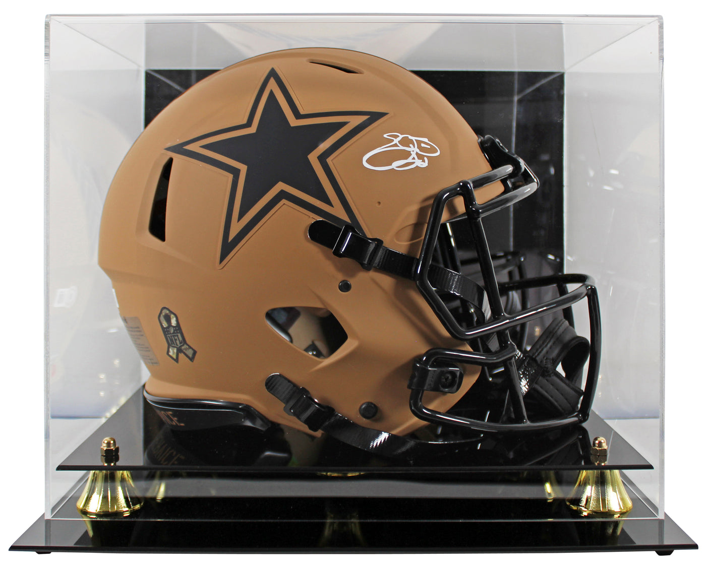 Cowboys Emmitt Smith Signed 2023 STS II F/S Speed Proline Helmet w/ Case BAS Wit