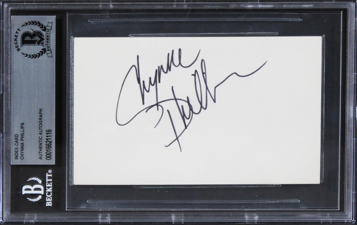 Chynna Phillips Bridesmaids Authentic Signed 3x5 Index Card BAS Slabbed 5