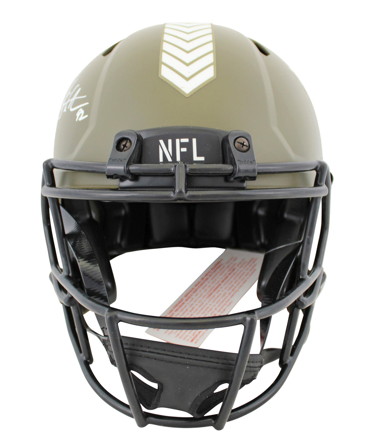 T.J. Watt & Michael Strahan 22.5 Sacks Signed STS F/S Speed Proline Helmet BAS W