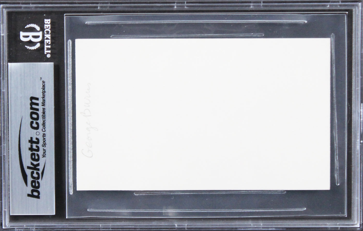 George Burns Oh God! Authentic Signed 3x5 Index Card Autographed BAS Slabbed