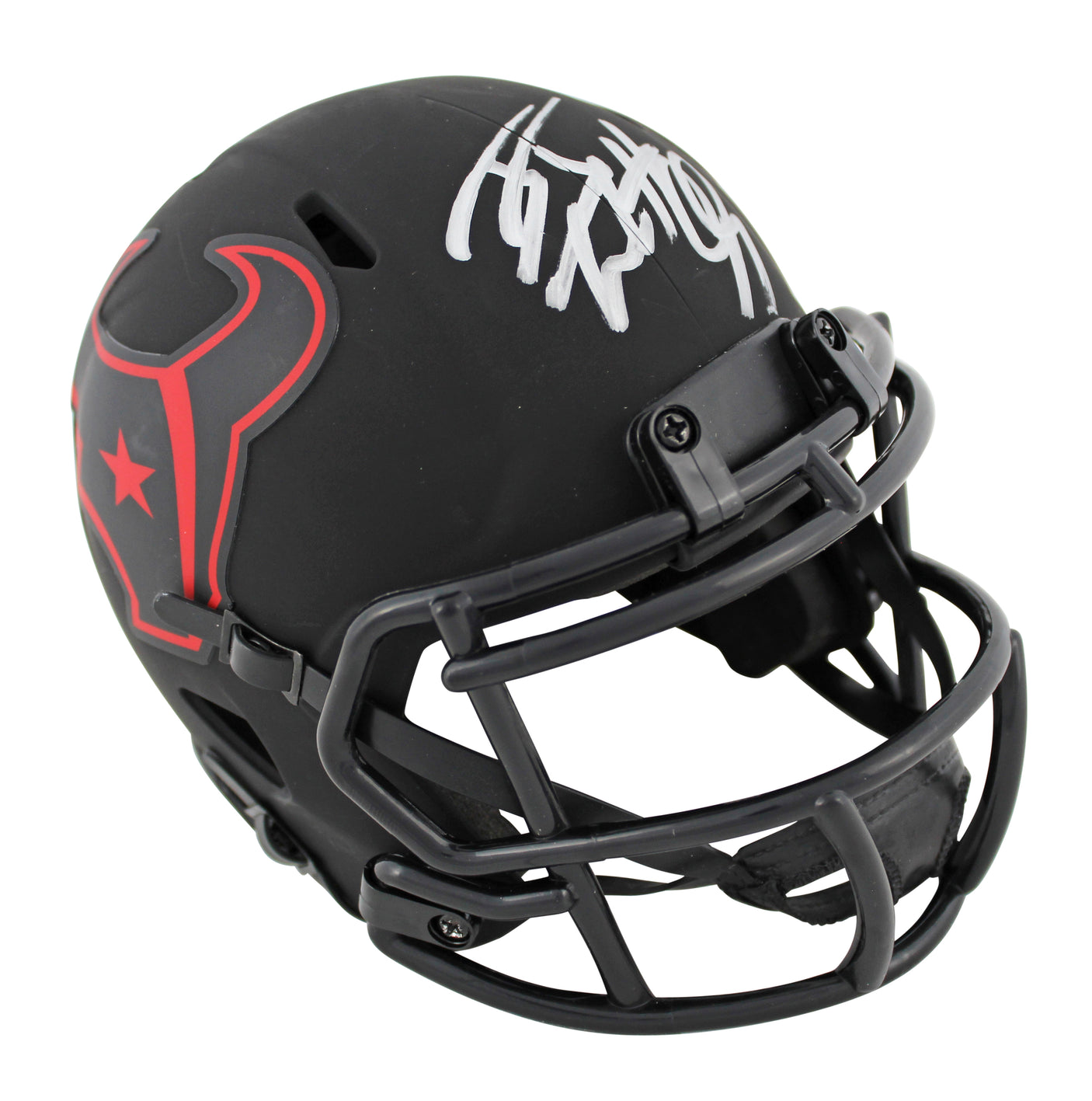 Texans J.J. Watt Authentic Signed Eclipse Speed Mini Helmet BAS Witnessed