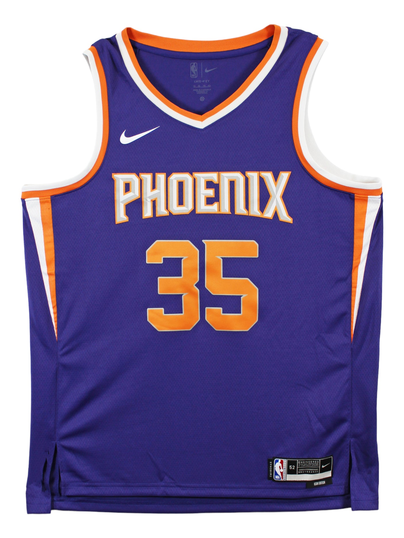 Suns Kevin Durant Authentic Signed Purple Nike Icon Edition Jersey BAS Witnessed