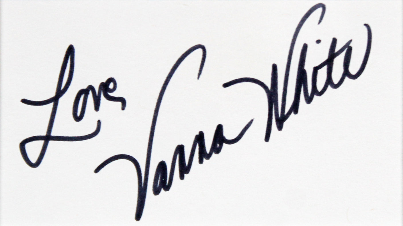 Vanna White & Pat Sajak Wheel of Fortune Signed Framed Display BAS #AD04979