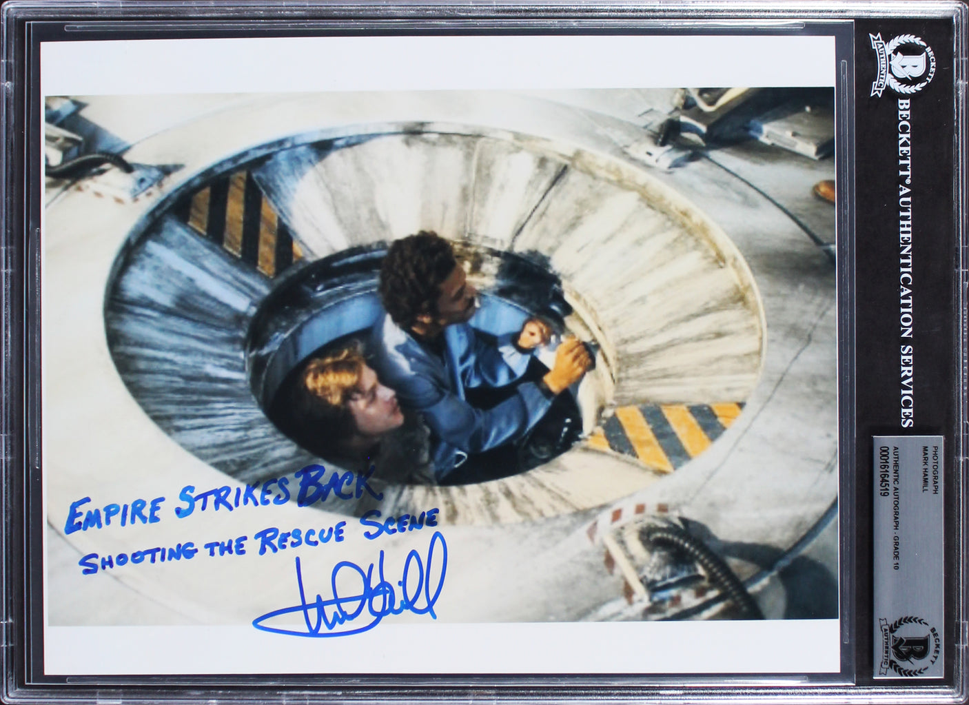 Mark Hamill Star Wars "The Rescue Scene" Signed 8x10 Photo Auto 10! BAS Slabbed