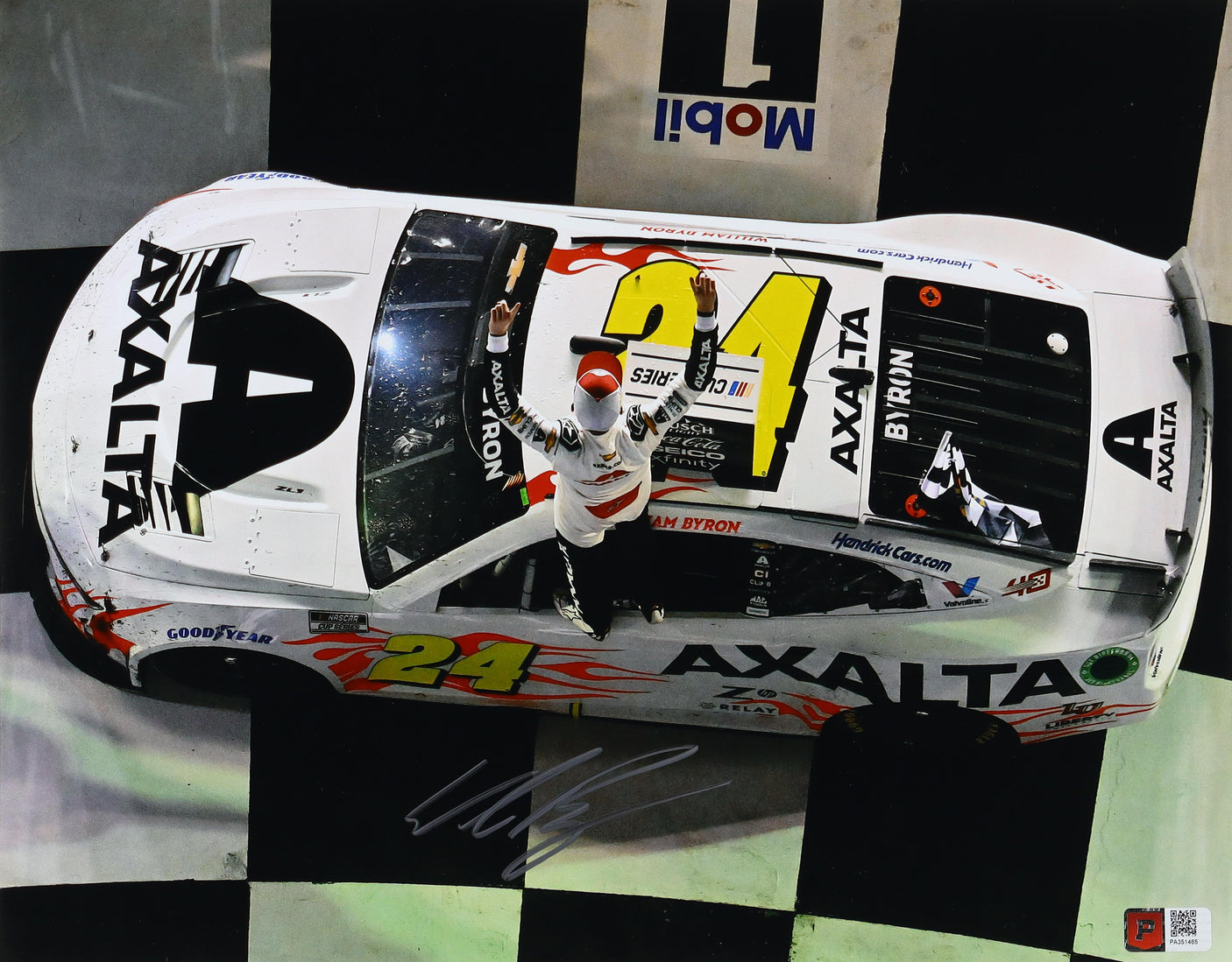 William Byron Signed 2024 Daytona 500 Axalta 11x14 Photo (COA)