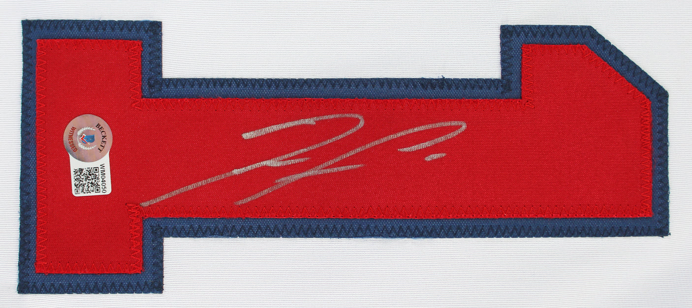 Ronald Acuna Jr. Authentic Signed White Pro Style Jersey Autographed BAS