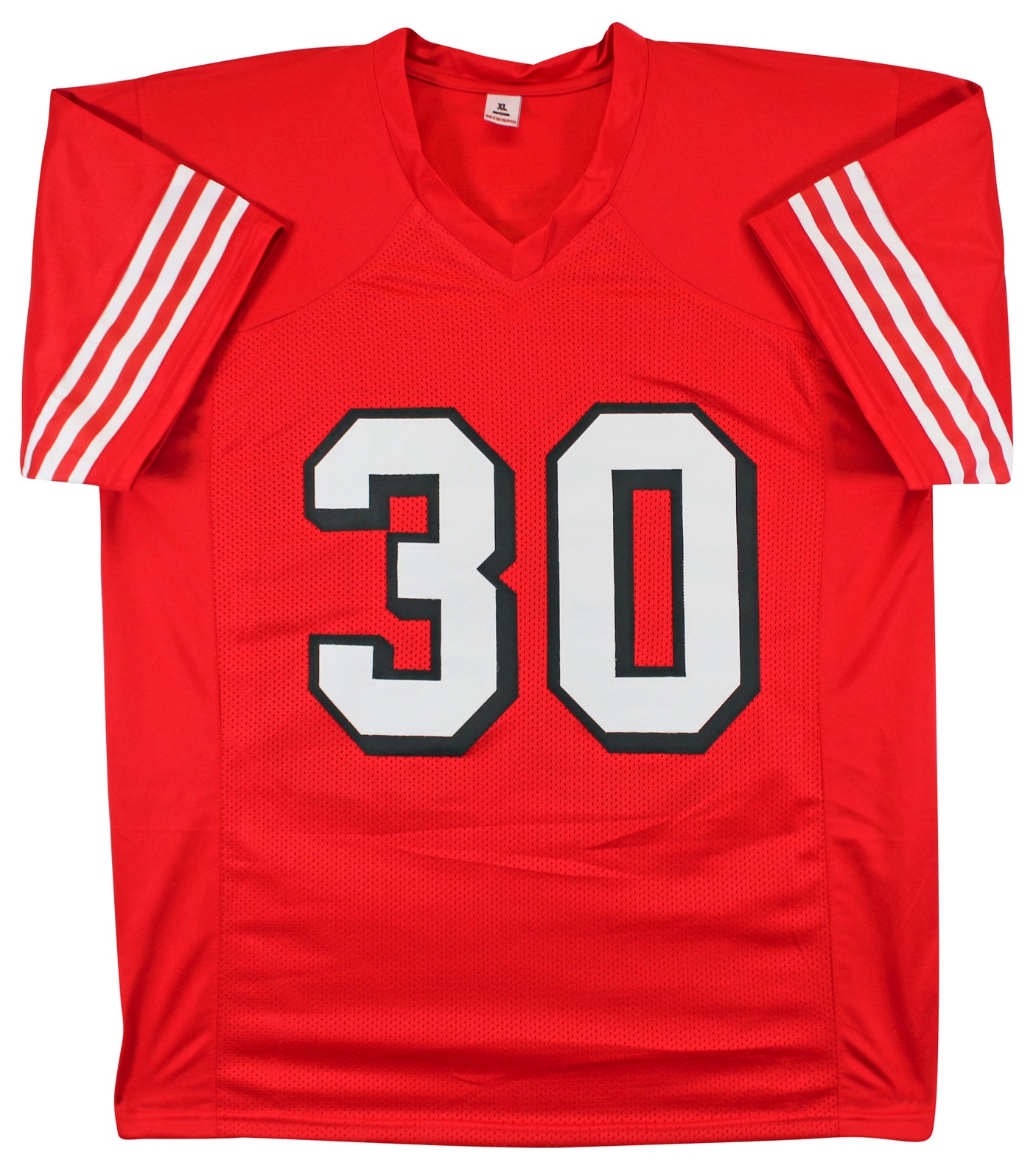 George Odum Authentic Signed Red Pro Style Jersey w/ Dropshadow BAS Witnessed