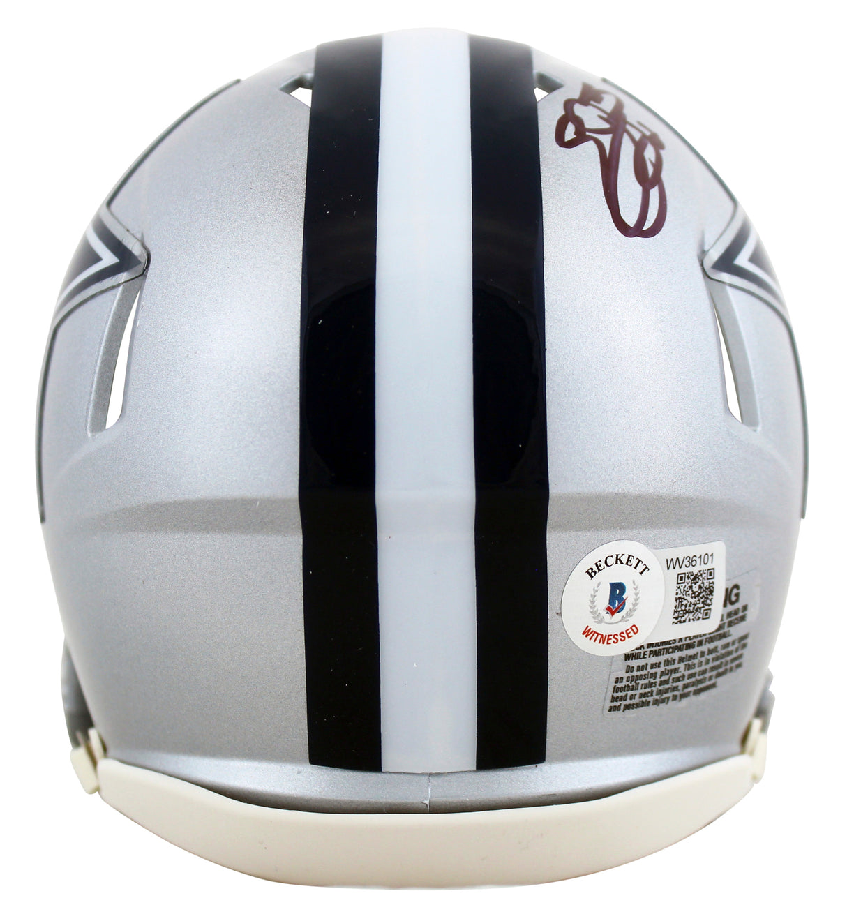 Cowboys Emmitt Smith Authentic Signed Speed Mini Helmet BAS Witnessed