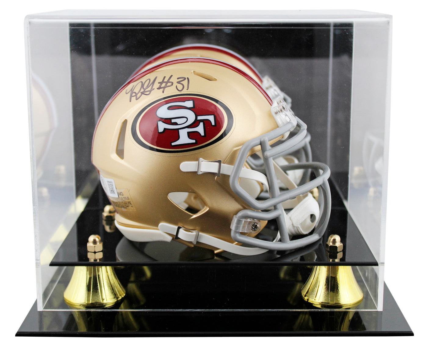 49ers Renardo Green Authentic Signed Speed Mini Helmet W/ Case BAS Witnessed