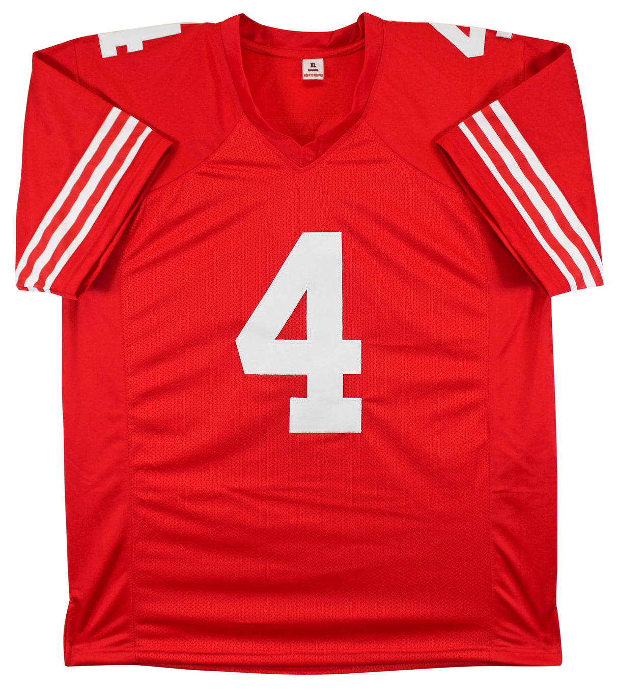 Jake Moody Authentic Signed Red Pro Style Jersey Autographed BAS Witnessed